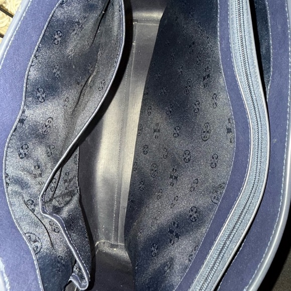 Tory Burch Navy Leather Tote Bag - Picture 6 of 8
